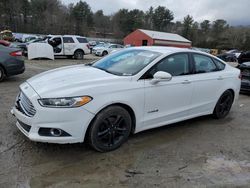 Salvage cars for sale at Mendon, MA auction: 2016 Ford Fusion SE Hybrid