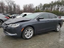 Salvage cars for sale at Waldorf, MD auction: 2017 Chrysler 200 Limited