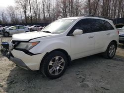 Salvage cars for sale at Waldorf, MD auction: 2008 Acura MDX Technology