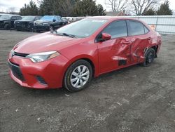 Salvage cars for sale from Copart Finksburg, MD: 2015 Toyota Corolla L