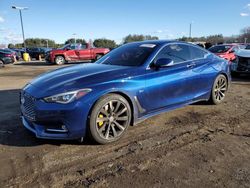 Salvage cars for sale at East Granby, CT auction: 2017 Infiniti Q60 Premium