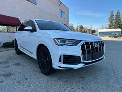 Salvage cars for sale at North Billerica, MA auction: 2020 Audi Q7 Premium Plus