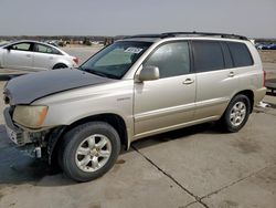 Salvage cars for sale at Grand Prairie, TX auction: 2002 Toyota Highlander Limited