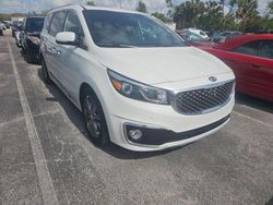 Salvage cars for sale at Riverview, FL auction: 2016 KIA Sedona SXL