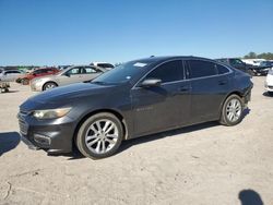 Salvage cars for sale at Houston, TX auction: 2016 Chevrolet Malibu LT