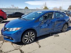 Salvage cars for sale at Littleton, CO auction: 2015 Honda Civic EXL