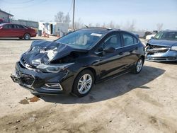 Salvage cars for sale at Pekin, IL auction: 2017 Chevrolet Cruze LT