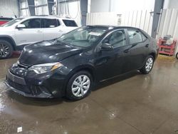 Salvage cars for sale at Ham Lake, MN auction: 2015 Toyota Corolla L