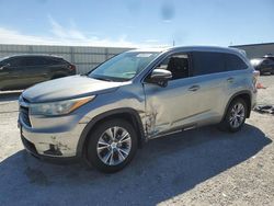 Salvage cars for sale at Arcadia, FL auction: 2015 Toyota Highlander XLE