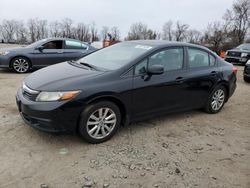 Salvage cars for sale at Baltimore, MD auction: 2012 Honda Civic EX