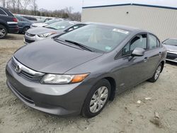 Salvage cars for sale at Spartanburg, SC auction: 2012 Honda Civic LX