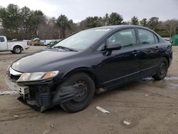 Salvage cars for sale at Mendon, MA auction: 2009 Honda Civic LX