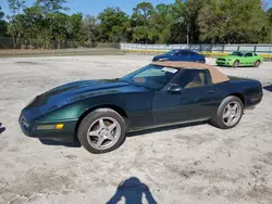 Salvage cars for sale at Fort Pierce, FL auction: 1991 Chevrolet Corvette