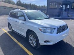 Salvage cars for sale at North Billerica, MA auction: 2010 Toyota Highlander Hybrid Limited