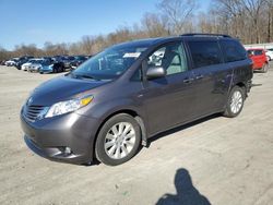 Salvage cars for sale at Ellwood City, PA auction: 2016 Toyota Sienna XLE