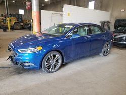 Salvage cars for sale at Blaine, MN auction: 2017 Ford Fusion Titanium