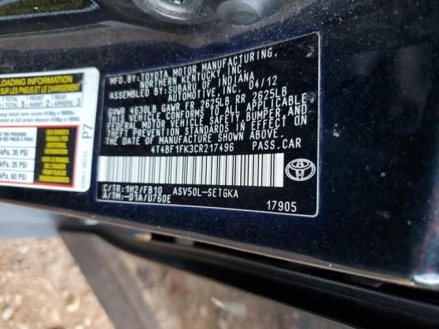 2012 Toyota Camry Base