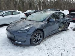 Salvage cars for sale from Copart Cookstown, ON: 2022 Tesla Model 3