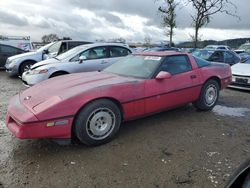 Salvage cars for sale at San Martin, CA auction: 1986 Chevrolet Corvette