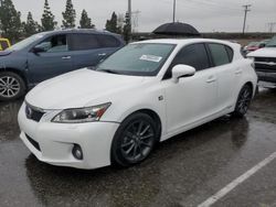 Salvage cars for sale from Copart Rancho Cucamonga, CA: 2012 Lexus CT 200