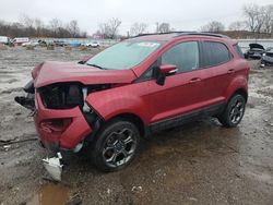 Salvage cars for sale at Chicago Heights, IL auction: 2018 Ford Ecosport SES