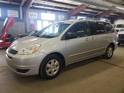 Salvage cars for sale at East Granby, CT auction: 2005 Toyota Sienna CE