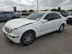 Salvage cars for sale at Miami, FL auction: 2002 Mercedes-Benz C 240