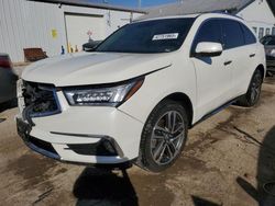 Salvage cars for sale at Pekin, IL auction: 2017 Acura MDX Advance