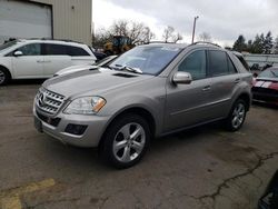 Salvage cars for sale at Woodburn, OR auction: 2009 Mercedes-Benz ML