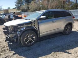 Salvage cars for sale at Knightdale, NC auction: 2018 Toyota Highlander SE