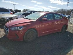 Salvage cars for sale at East Granby, CT auction: 2017 Hyundai Elantra SE