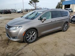 Salvage cars for sale at Woodhaven, MI auction: 2017 Chrysler Pacifica Limited