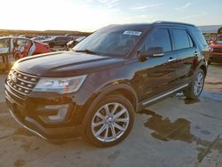 Salvage cars for sale at Grand Prairie, TX auction: 2017 Ford Explorer Limited