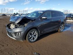 Salvage cars for sale at Bowmanville, ON auction: 2017 KIA Sorento SX