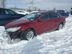 Salvage cars for sale at Central Square, NY auction: 2015 Toyota Camry LE