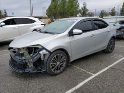 Salvage cars for sale from Copart Rancho Cucamonga, CA: 2015 Toyota Corolla L