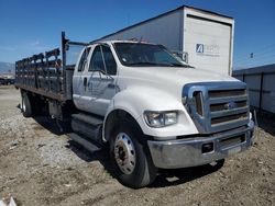 Salvage trucks for sale at Colton, CA auction: 2005 Ford F750 Super Duty Flatbed Truck