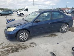 Salvage cars for sale at Homestead, FL auction: 2005 Honda Civic LX