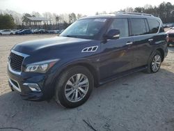 Salvage cars for sale at Charles City, VA auction: 2017 Infiniti QX80 Base