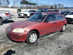 Salvage cars for sale at Spartanburg, SC auction: 2000 Honda Civic LX