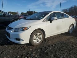 Salvage cars for sale at East Granby, CT auction: 2013 Honda Civic LX