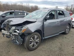 Salvage cars for sale at East Granby, CT auction: 2017 Nissan Pathfinder S