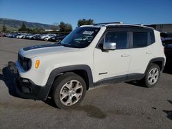 Salvage cars for sale at San Martin, CA auction: 2017 Jeep Renegade Limited