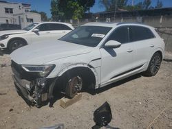 Salvage cars for sale at Opa Locka, FL auction: 2019 Audi E-TRON Prestige