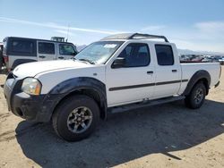 Salvage cars for sale at Adelanto, CA auction: 2002 Nissan Frontier Crew Cab XE