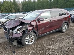 Salvage cars for sale at Graham, WA auction: 2018 KIA Sorento LX