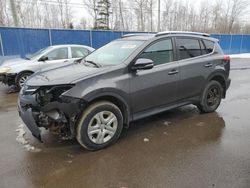 Salvage cars for sale at Moncton, NB auction: 2015 Toyota Rav4 LE