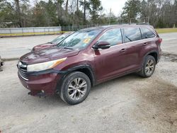 Salvage cars for sale at Greenwell Springs, LA auction: 2015 Toyota Highlander LE