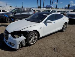 Salvage cars for sale at Van Nuys, CA auction: 2013 Tesla Model S