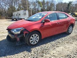 Salvage cars for sale at North Billerica, MA auction: 2016 Toyota Corolla L